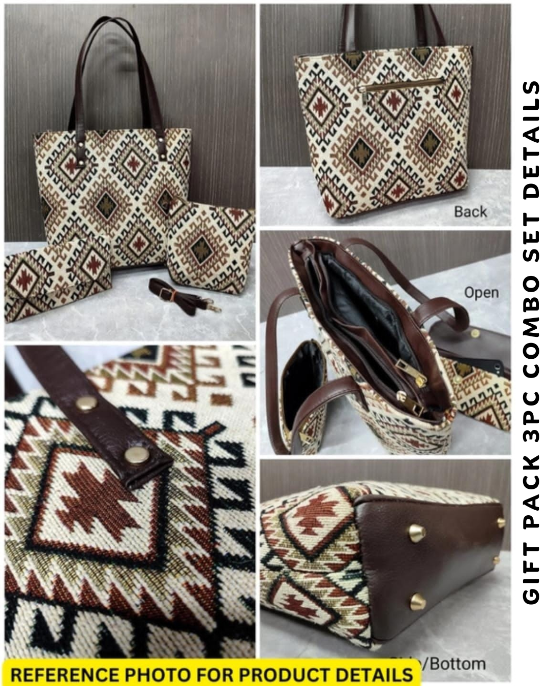 Gift Pack 3pc Combo Bags for Any Event - Green - Surovi Bags