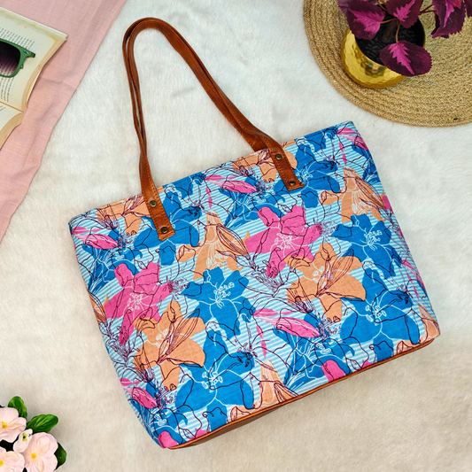 Everyday Tote bags for Women - Floral Printed - Surovi Bags