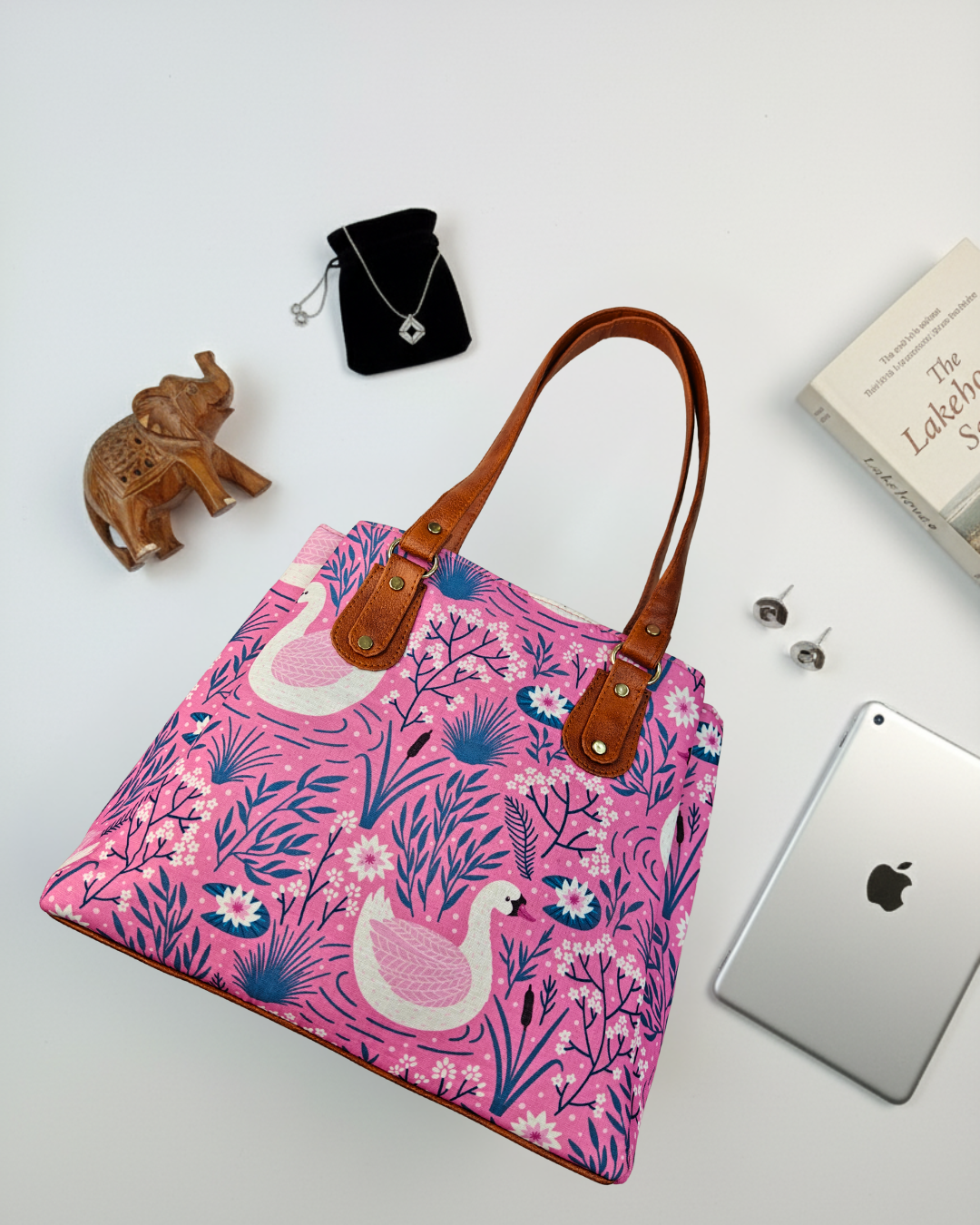 3 Partition Tote Bag for Women - Linen