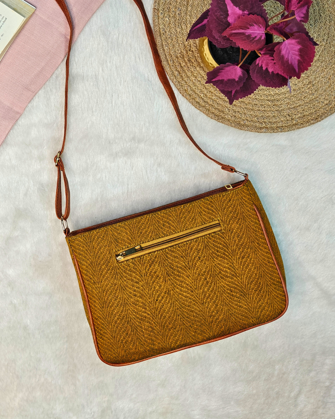 The 5 Zipper Sling: Style Meets Everyday Convenience - Yellow