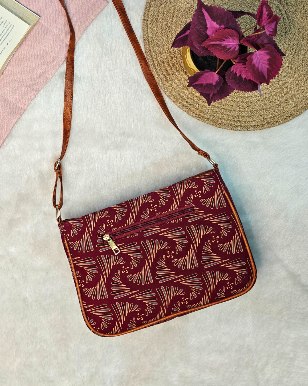 The 5 Zipper Sling: Style Meets Everyday Convenience - Red
