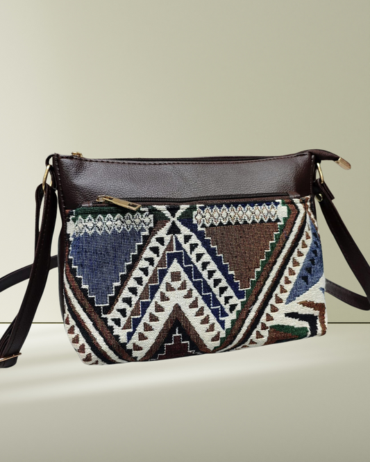 Balloon Sling - Green Tribal Weave