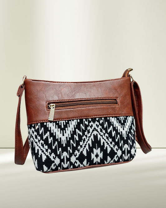 Everyday Explorer Sling Bag - Black Tribal Weave