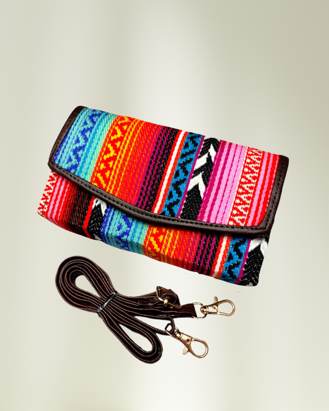 Stylish and Compact Jacquard Sling Wallet - MultiColor