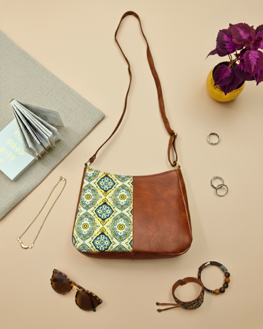 Combination Sling bag for Women - Beige