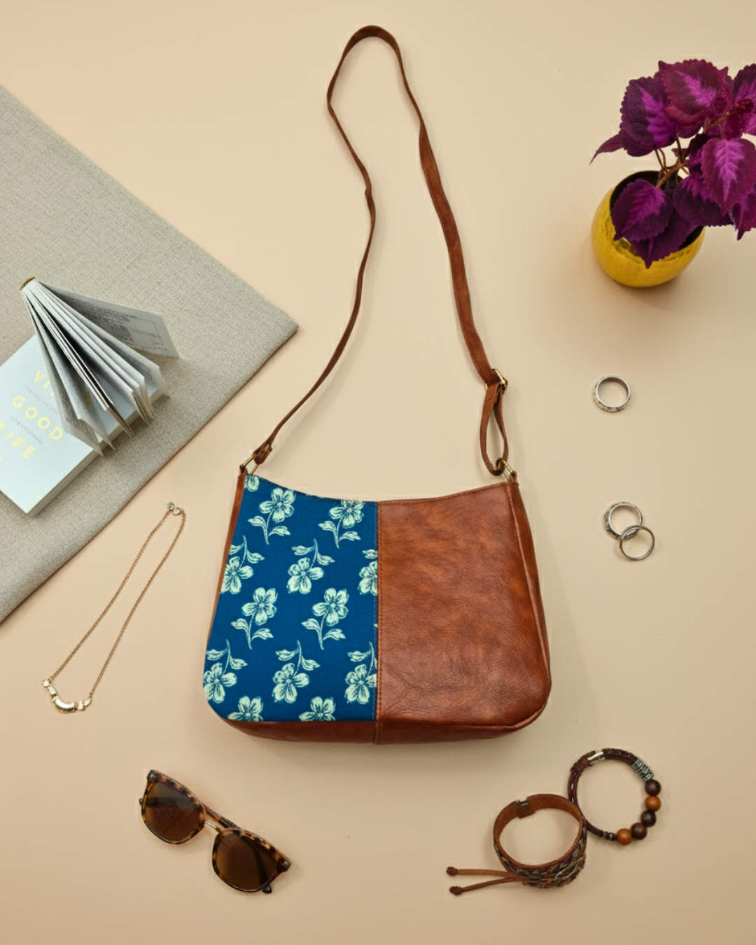 Combination Sling bag for Women - Blue