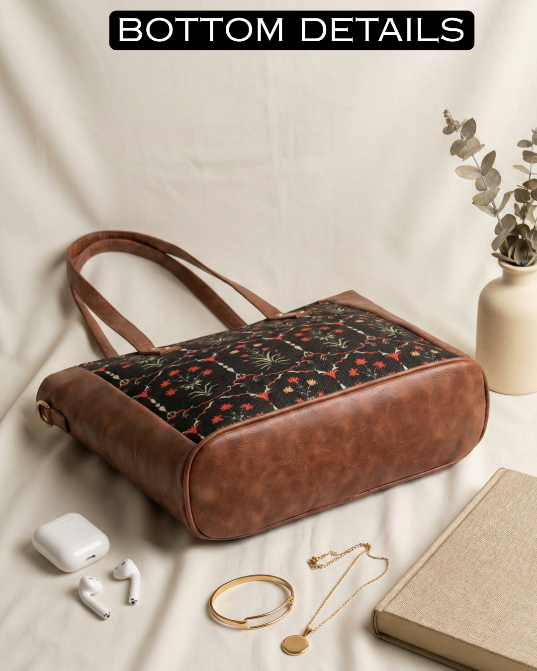 Premium Printed Jute Handbag for Women - Nawabi Couture - Surovi Bags