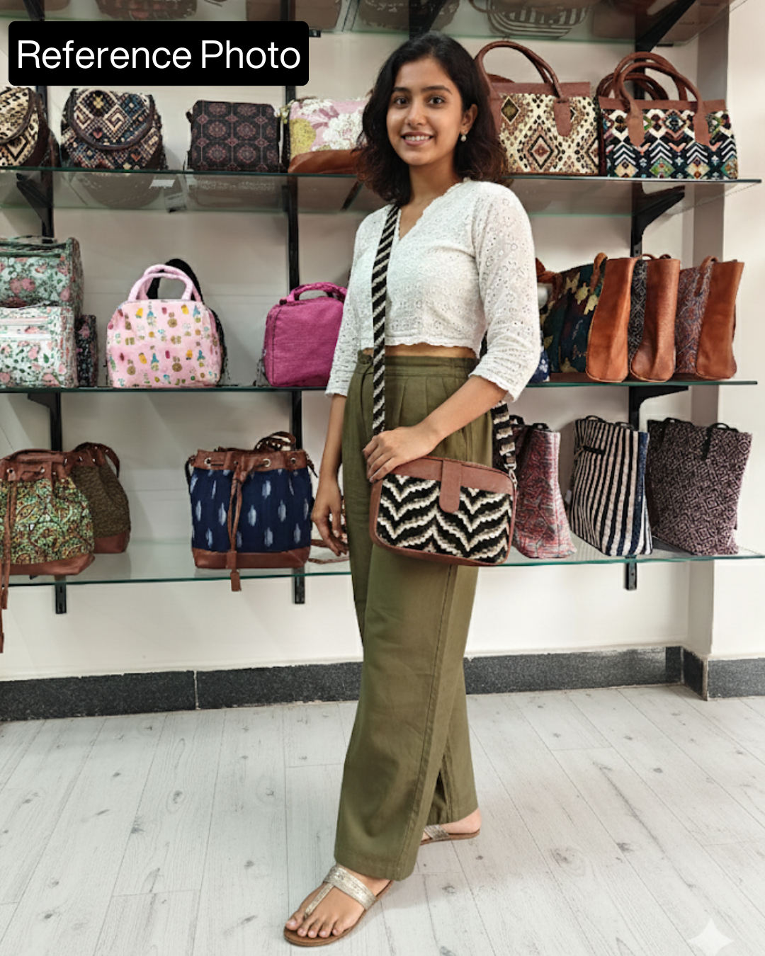 Magnetic Sling Bag - Black & Bloom