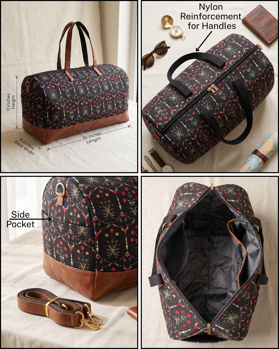 Premium Travel Duffle Bag - Spacious Weekender Luggage - Wave