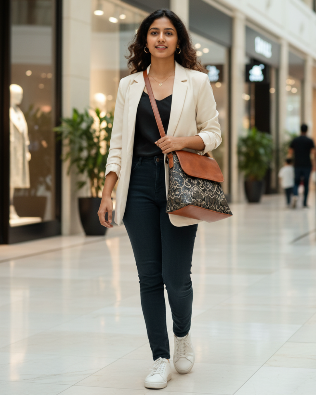 Cross Body Flap Sling - Golden Weave