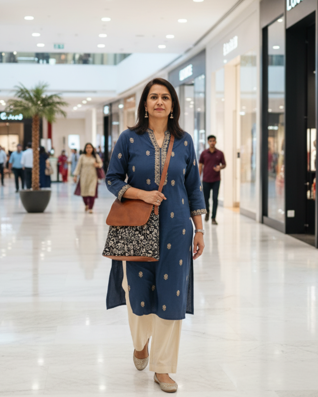 Cross Body Flap Sling - Kalamkari