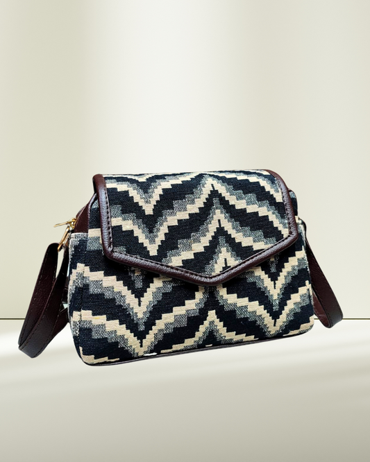 Handmade Jacquard Sling Bag for Women - Lehar - Surovi Bags
