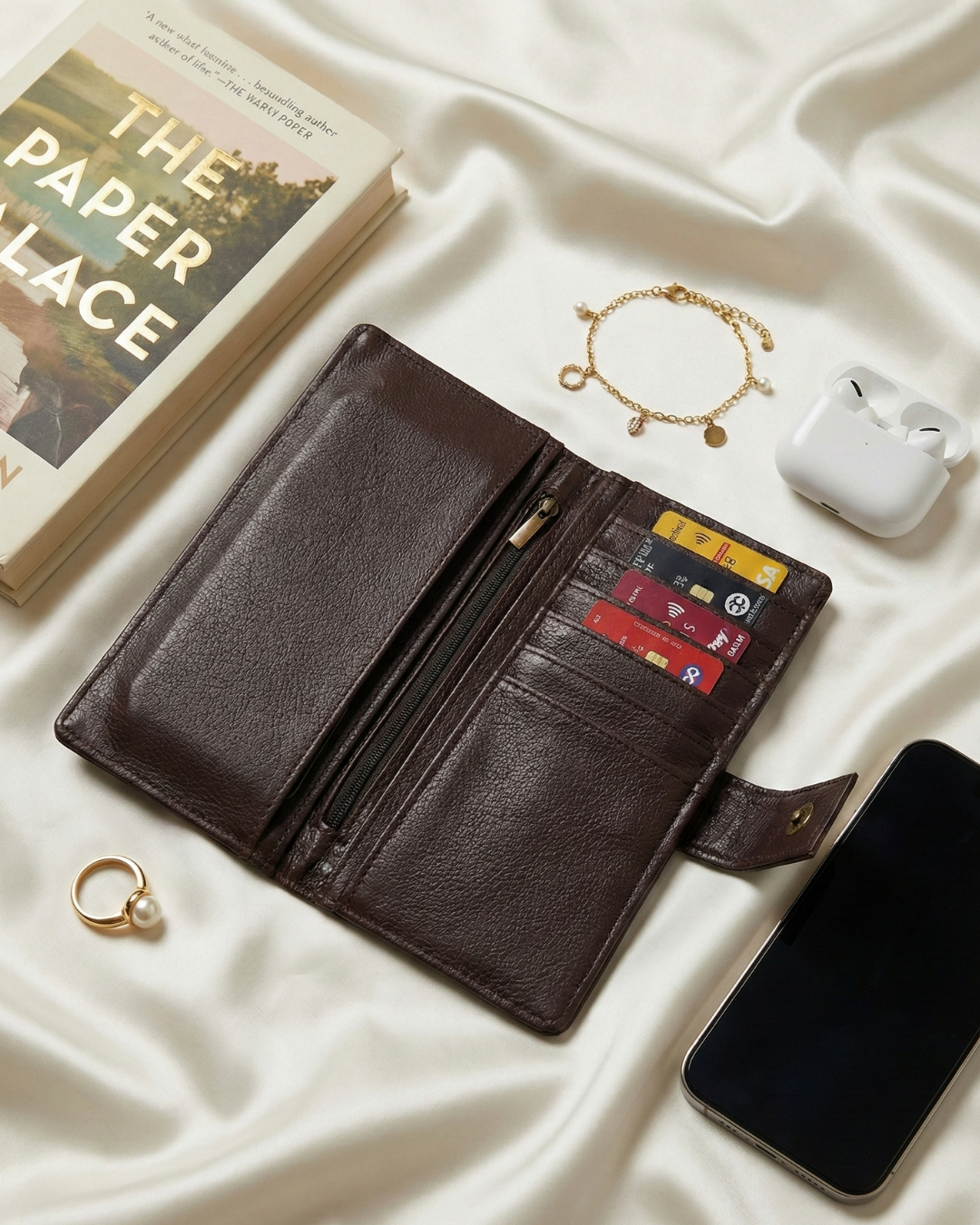 Ikkat Fusion Flap Wallet - Ajrak - Surovi Bags