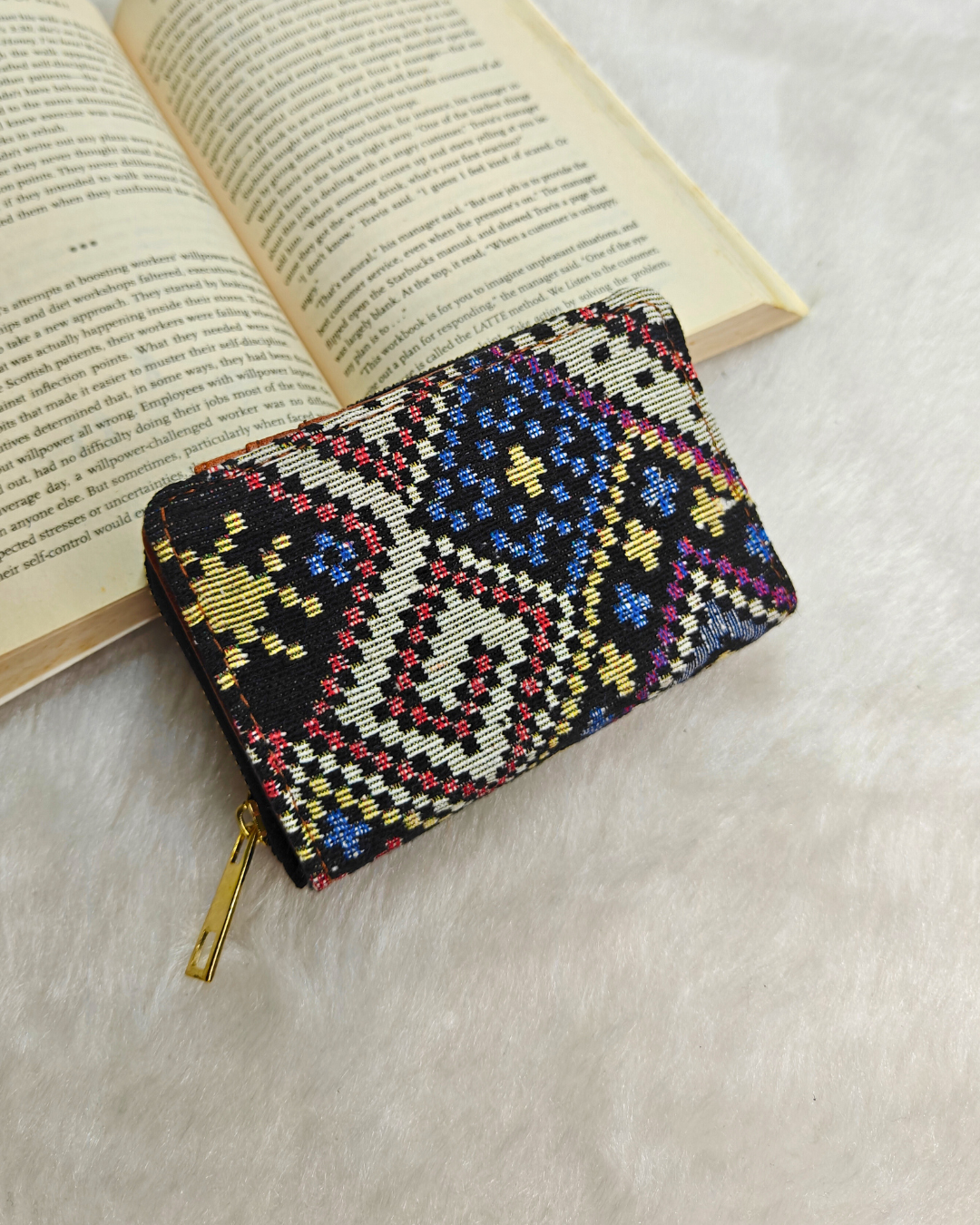 Jacquard Foldable Pocket Wallet For Women - Weave