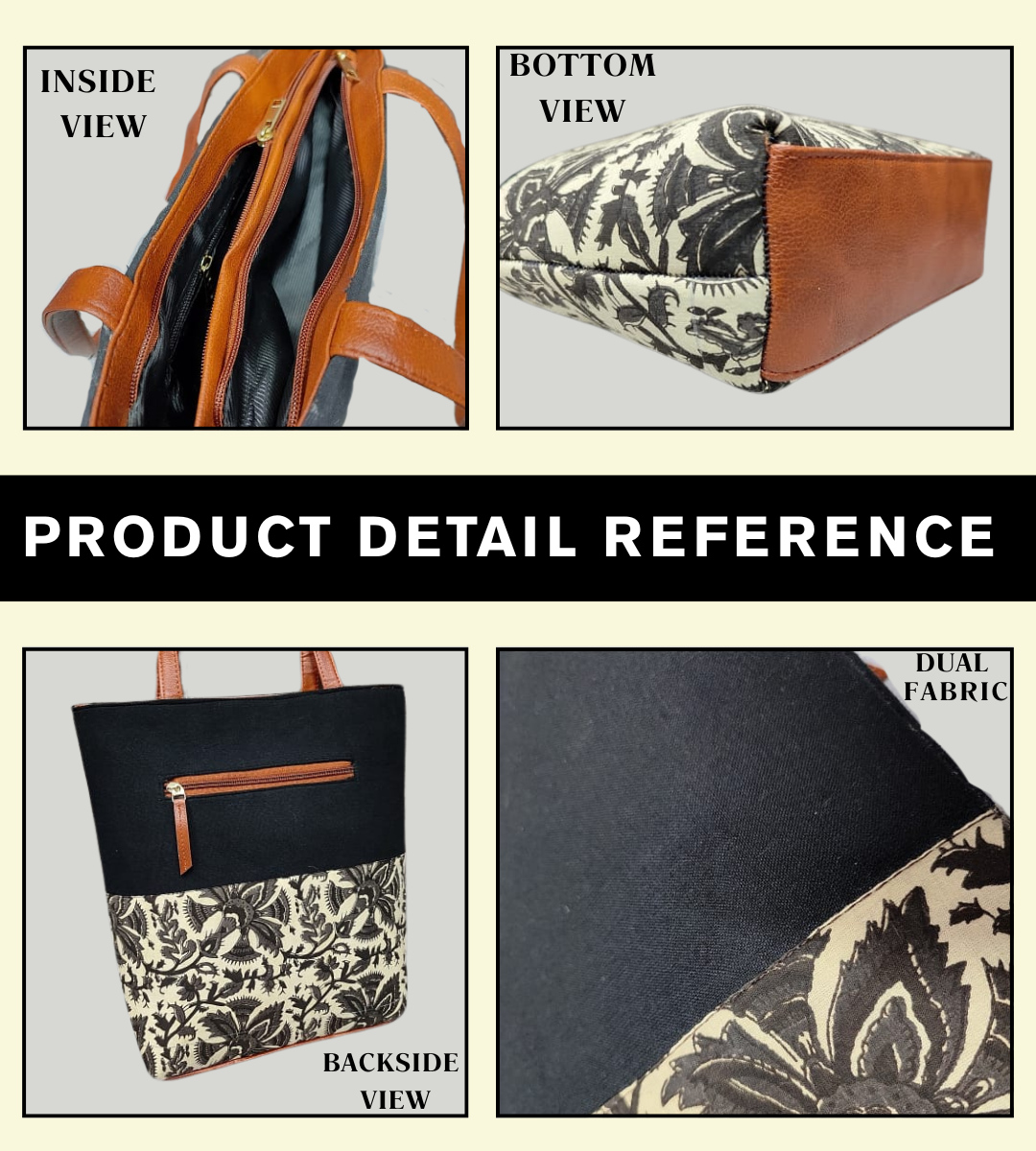 Dual Tote bags for Women - Grey