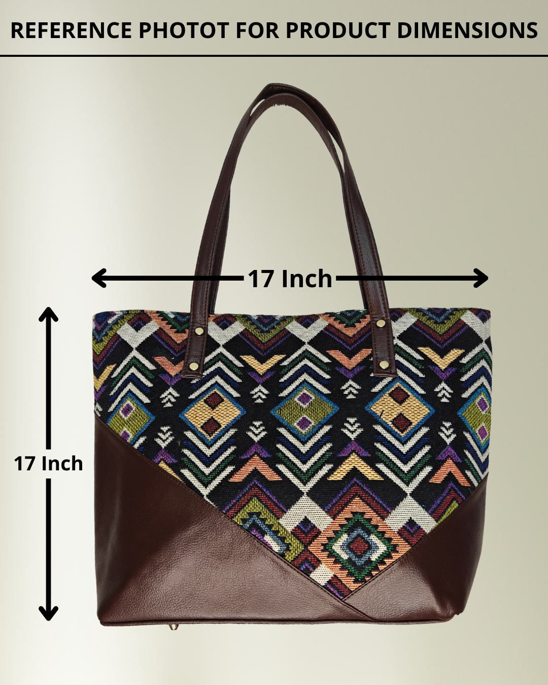 Statement Tote bags for Women - Blue Tribal Weave