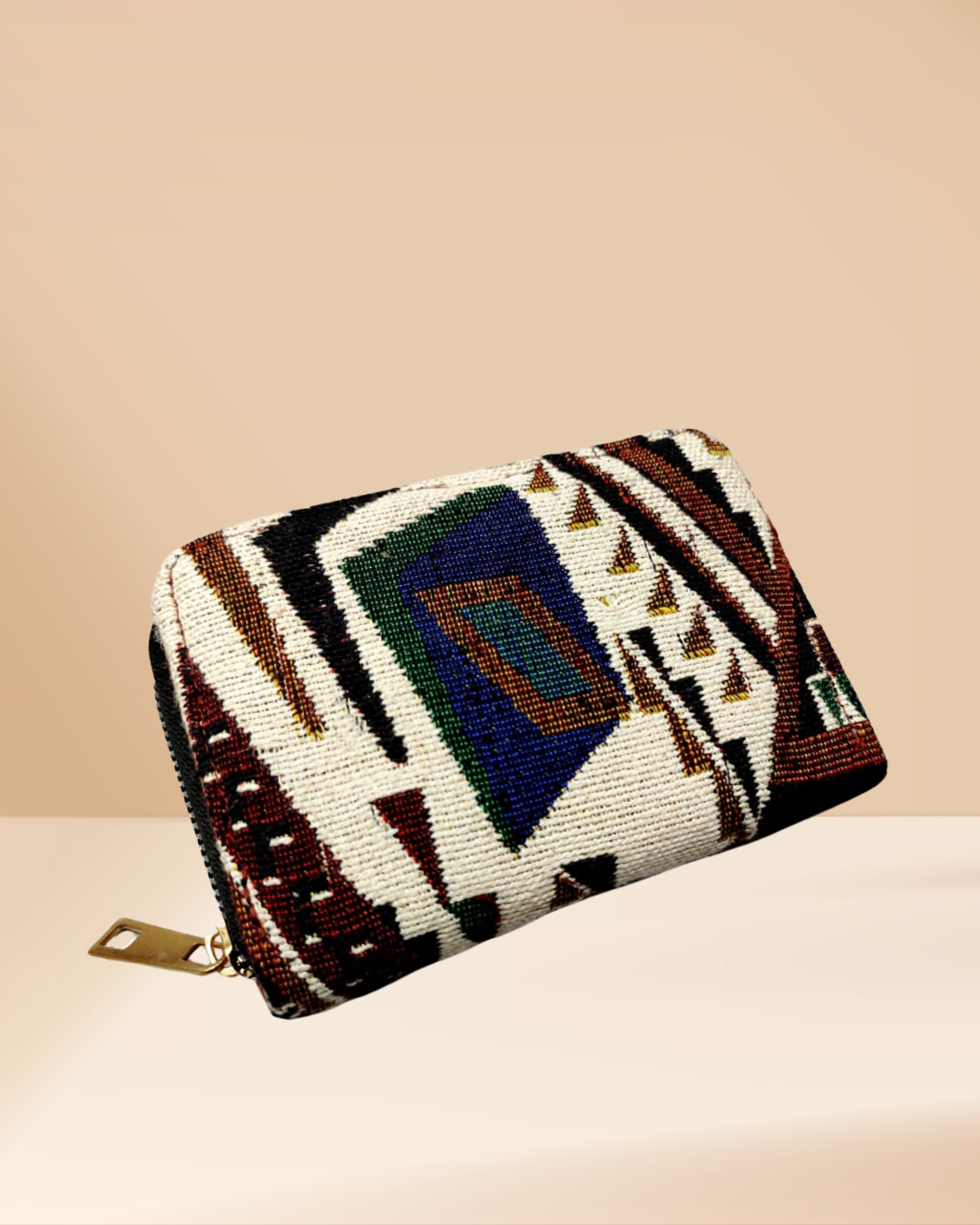 Jacquard Foldable Pocket Wallet For Women - Tribal Weave