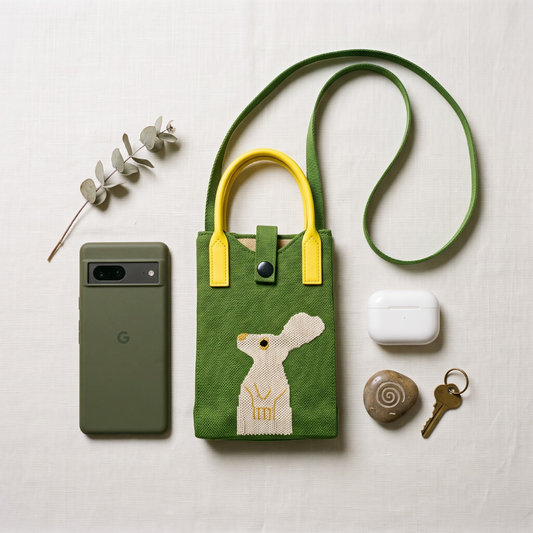 Premium Knitted Mobile Sling Bag - Rabbit