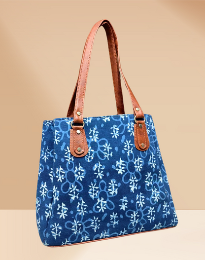 3 Partition Tote Bag for Women - Blue