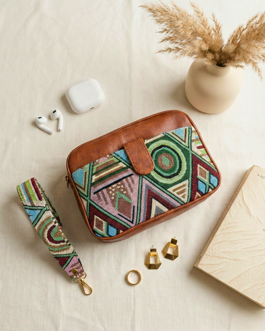 Magnetic Sling Bag Jacquard - Tribal Weave