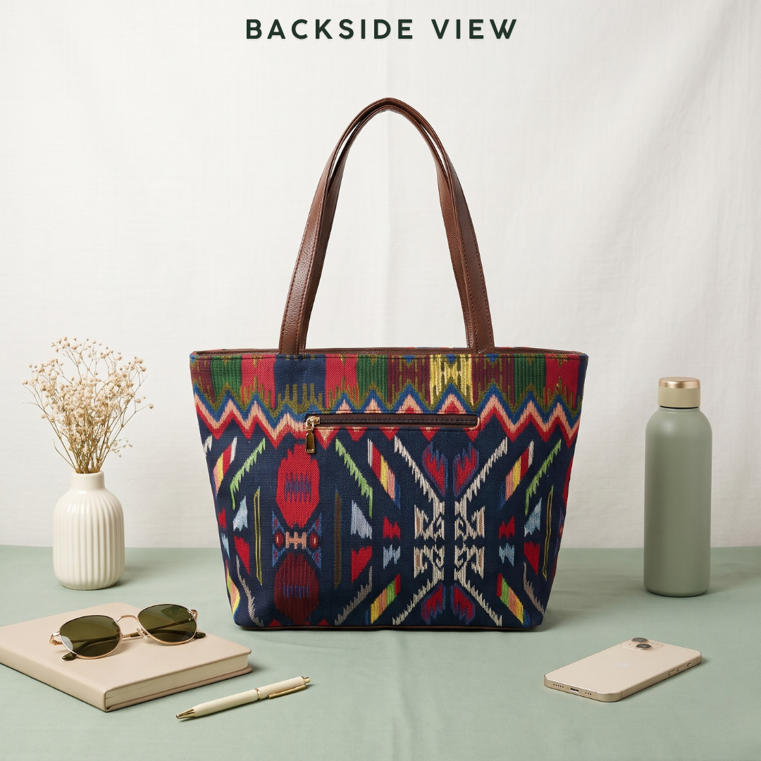 Everyday Jacquard Tote bags for Women - Black Weave