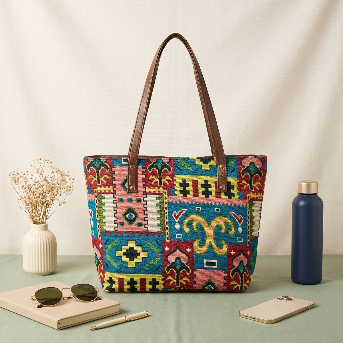 Everyday Jacquard Tote bags for Women - Collage