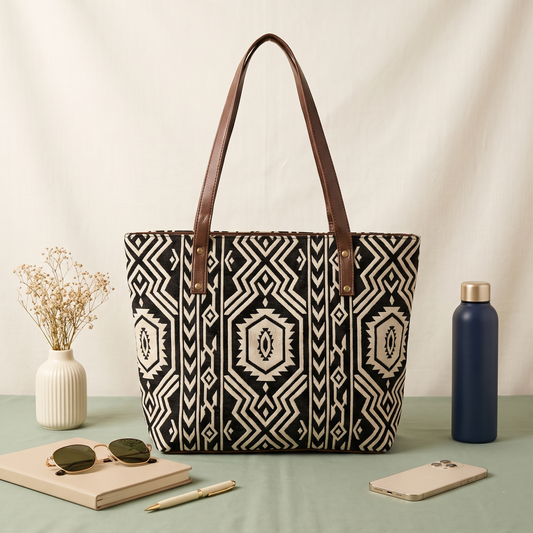 Everyday Jacquard Tote bags for Women - Ikkat Weave