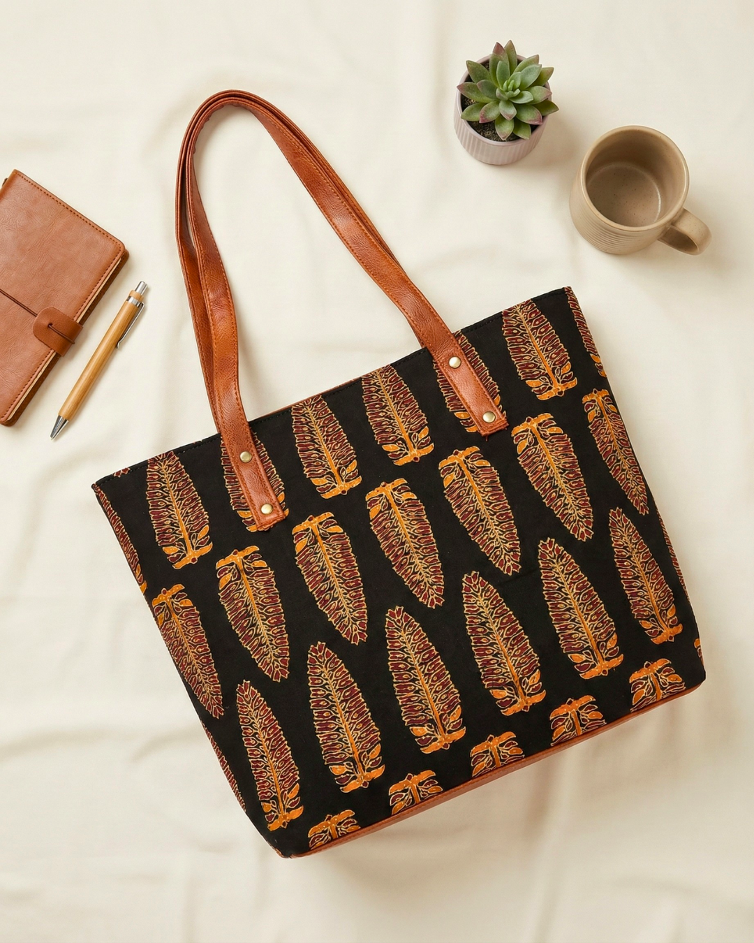 Everyday Tote bags for Women - Black - Surovi Bags