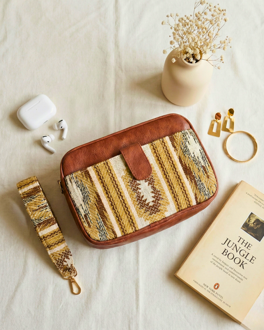 Magnetic Sling Bag Jacquard - Cream