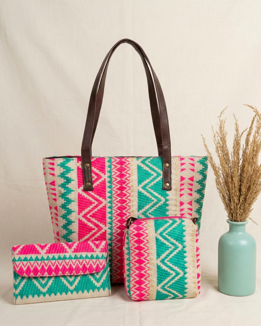 Gift Pack 3pc Combo Bags for Any Event - Pastel Weave