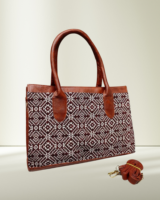 Women Urban Jacquard Handbag - Lehar