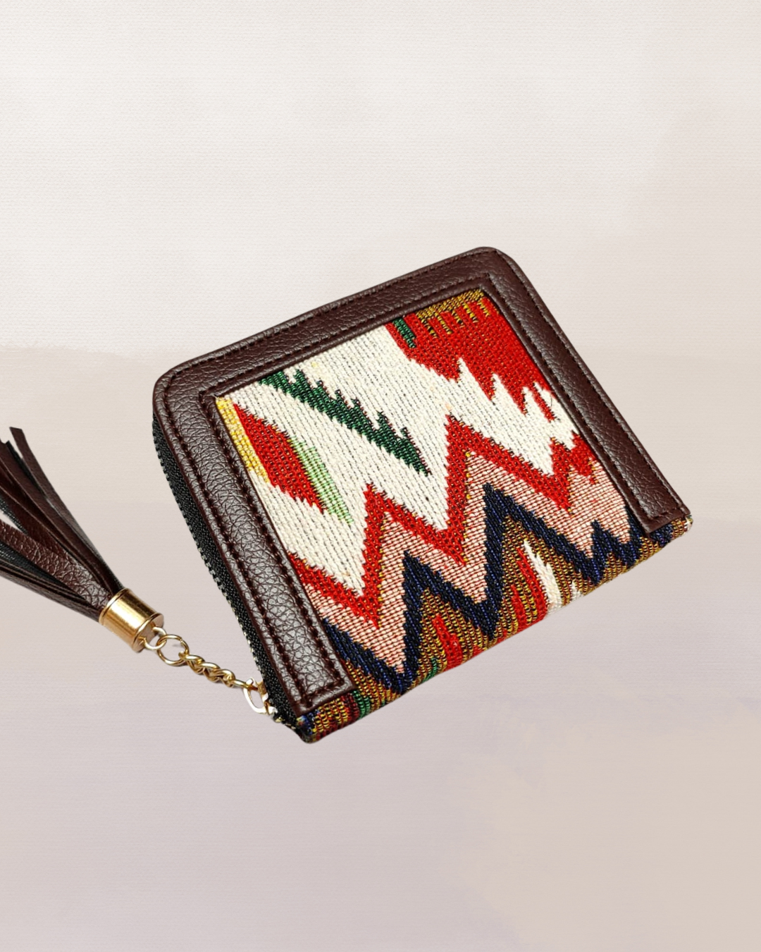 Jacquard Pocket Mini wallet - Tribal Weave - Surovi Bags