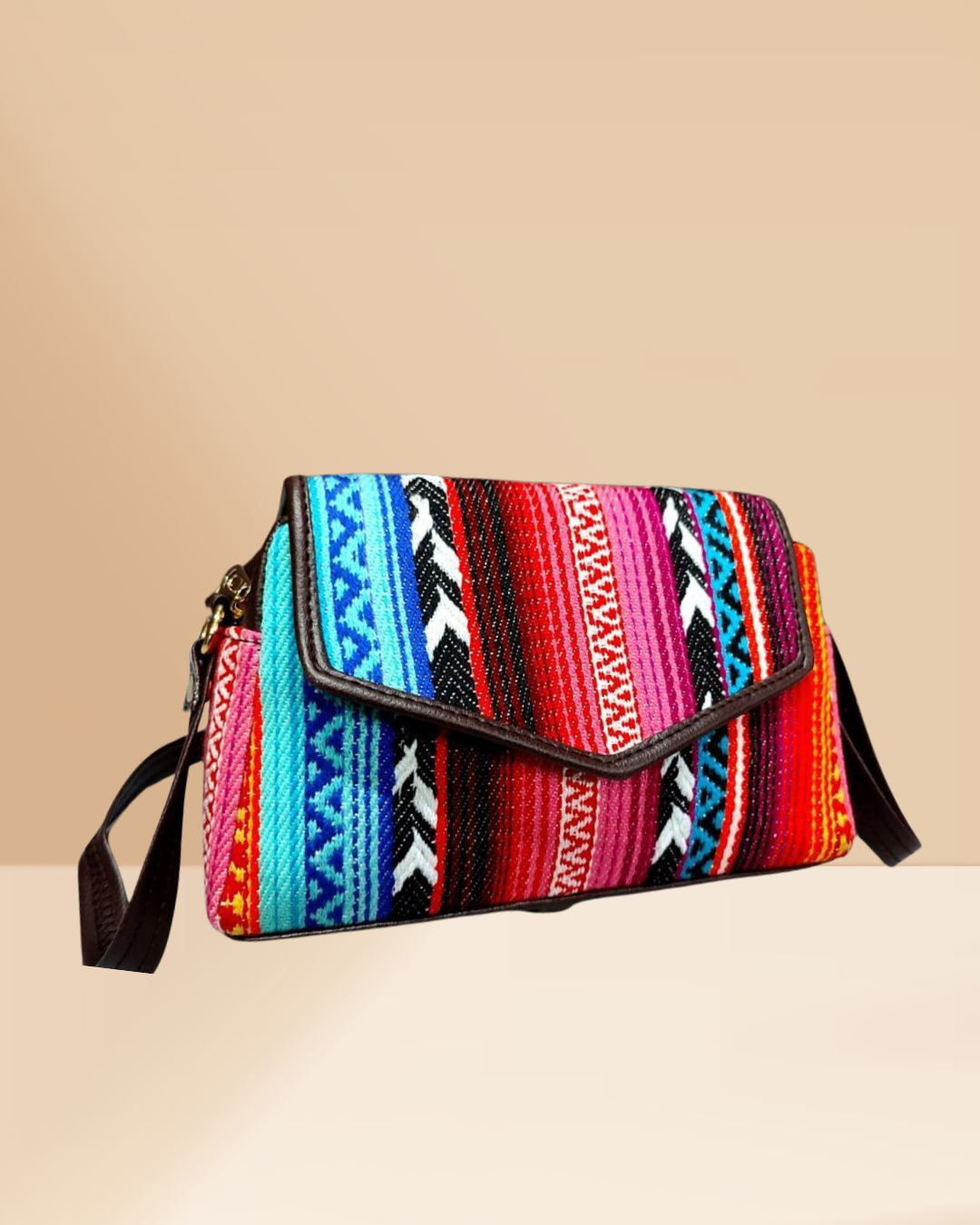 Handmade Jacquard Sling Bag for Women - Multi Color Weave