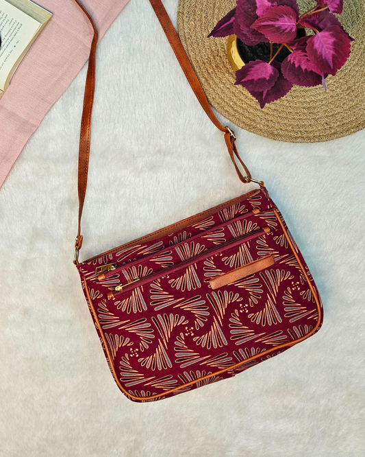 The 5 Zipper Sling: Style Meets Everyday Convenience - Red