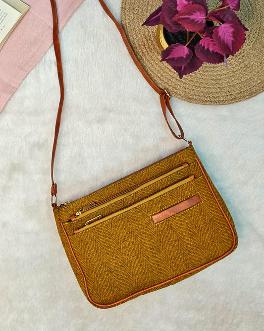 The 5 Zipper Sling: Style Meets Everyday Convenience - Yellow