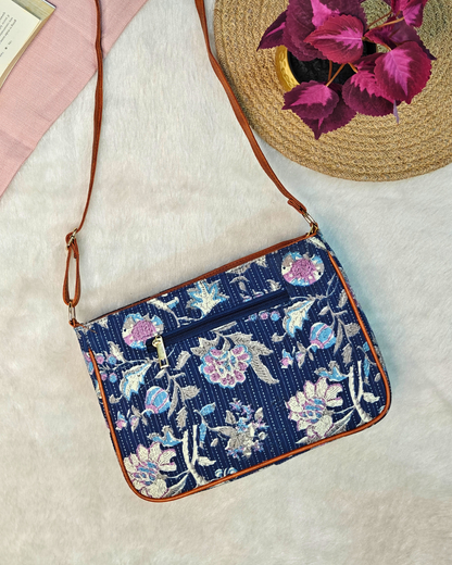 The 5 Zipper Sling: Style Meets Everyday Convenience - Blue Katha
