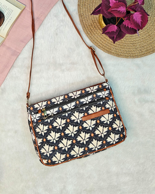 The 5 Zipper Sling: Style Meets Everyday Convenience - Kalamkari
