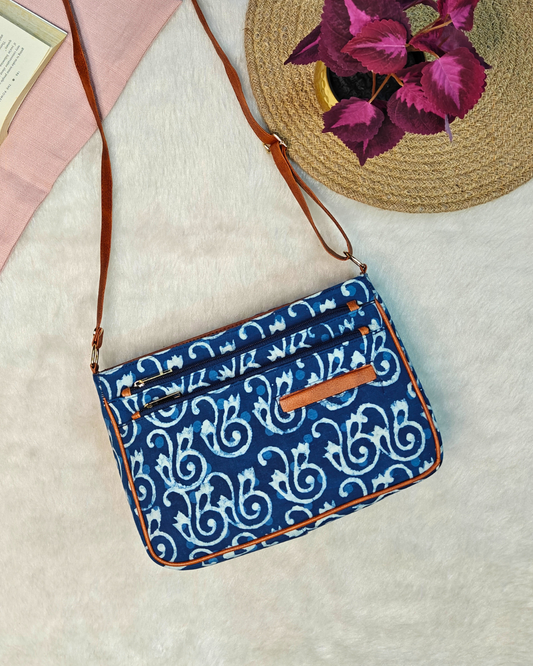 The 5 Zipper Sling: Style Meets Everyday Convenience - Blue