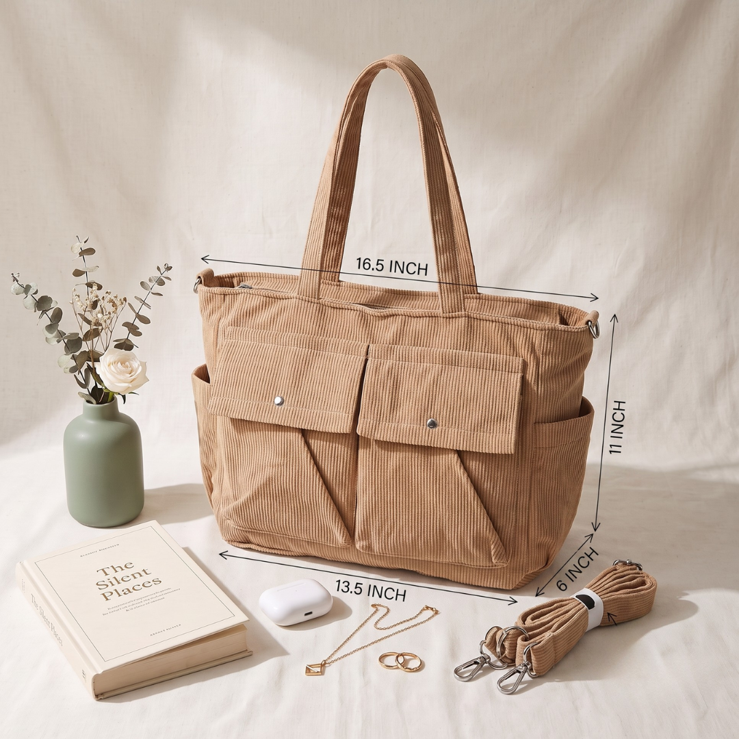 Premium Caudray Multi-Pocket Handbag - Green - Surovi Bags
