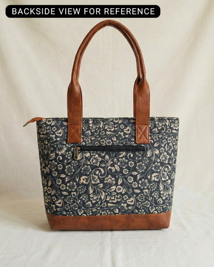 The Signature Tote - Black Kalamkari - Surovi Bags