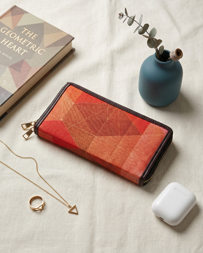 Double Zip Wallet for Secure and Organized Storage - Abstract