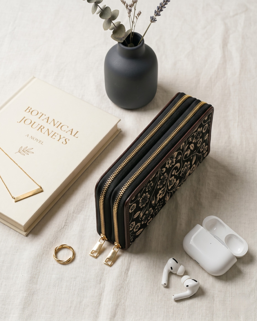 Wallet Combo - Double Zip Wallet + Pocket Wallet - Wave - Surovi Bags