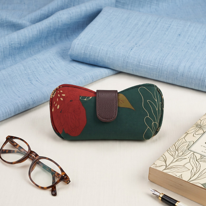 Trendy Ikkat Goggle; Spectacle Cases - Green