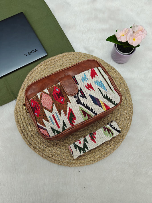 Magnetic Sling Bag Jacquard - Tribal Weave