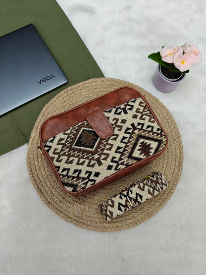 Magnetic Sling Bag Jacquard - Cream