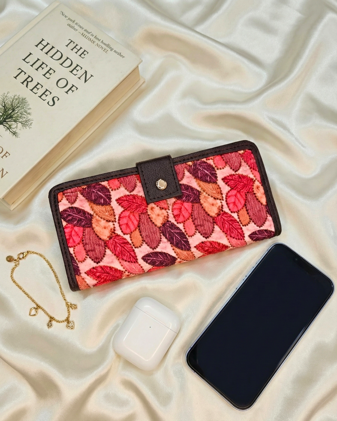 Ikkat Fusion Flap Wallet - Ajrak Butti