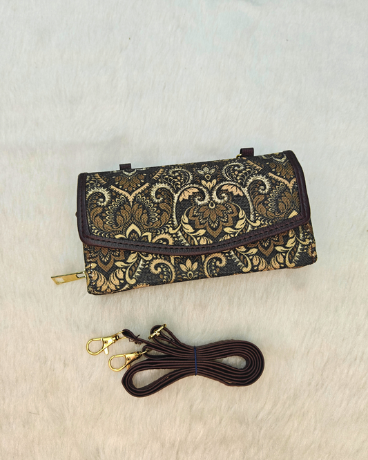 Stylish and Compact Sling Wallet - Black