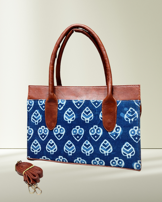 Women Urban Printed Handbag - Blue