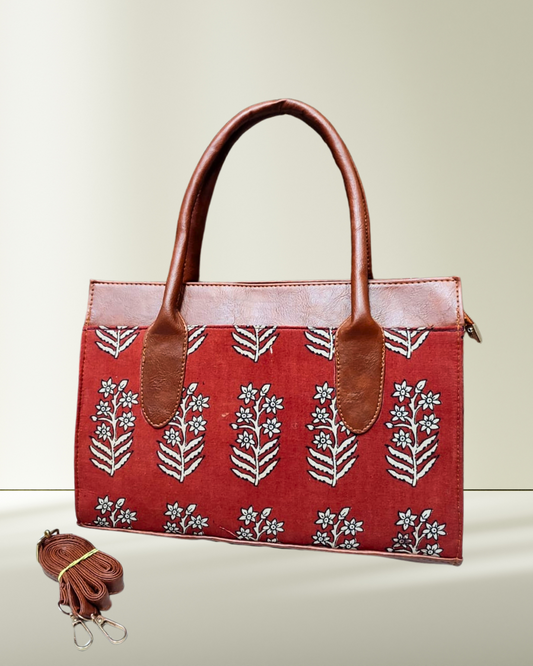 Women Urban Printed Handbag - Red