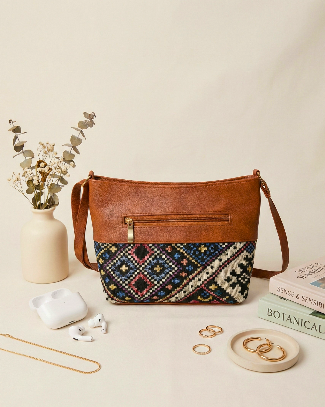 Everyday Explorer Sling Bag - Multi color wave - Surovi Bags